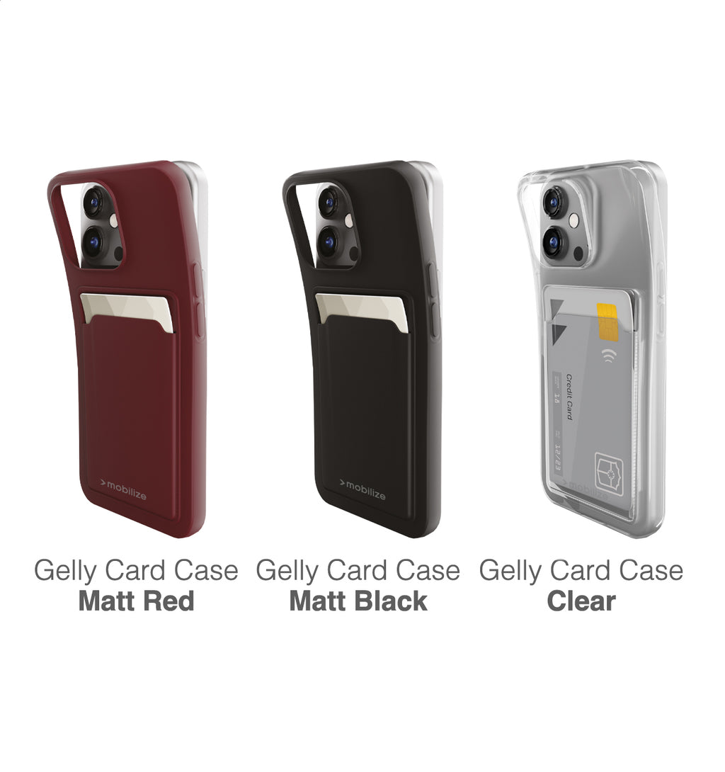 Mobilize Rubber Gelly Card Case Apple Iphone 15 Matt Black