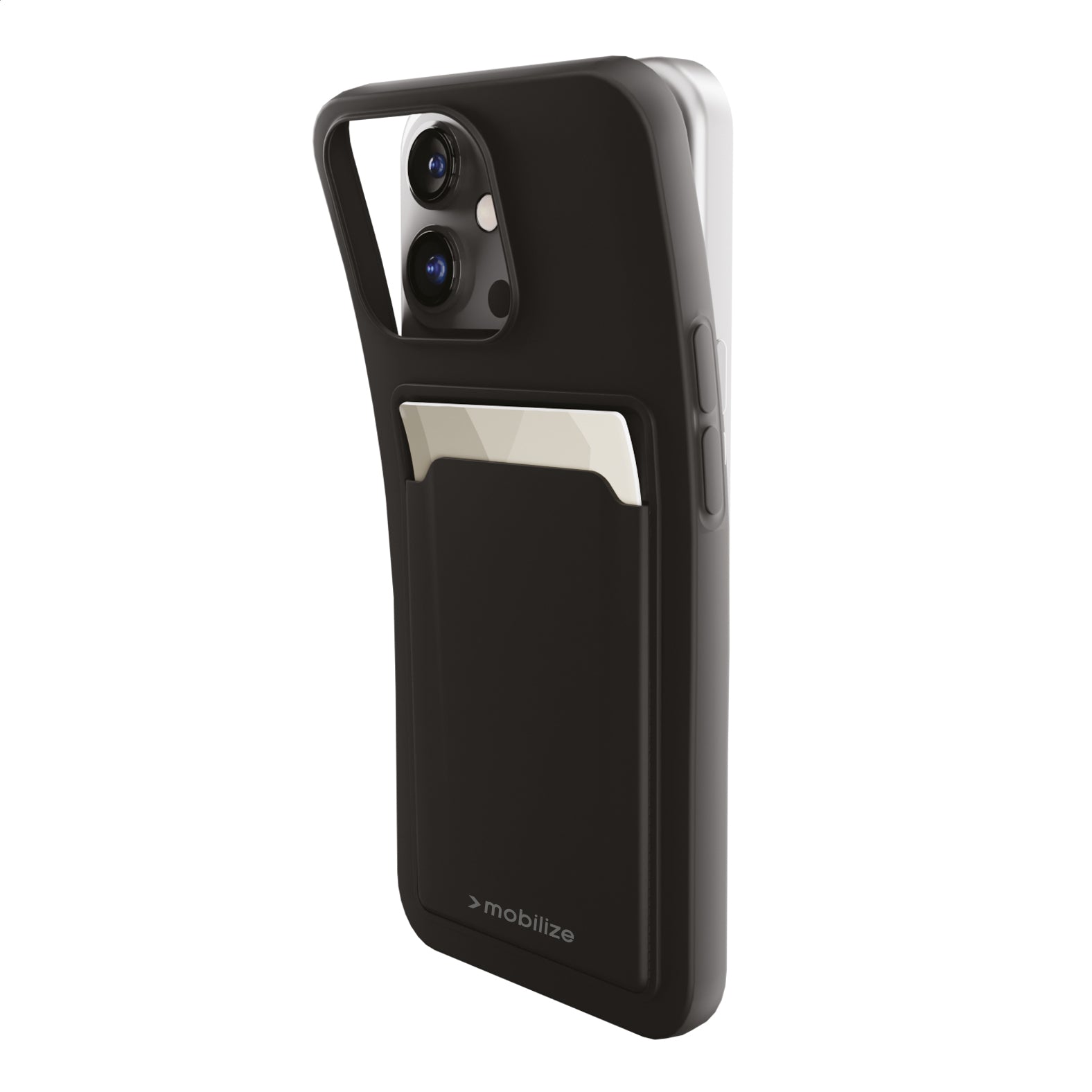 Mobilize Rubber Gelly Card Case Apple Iphone 15 Matt Black