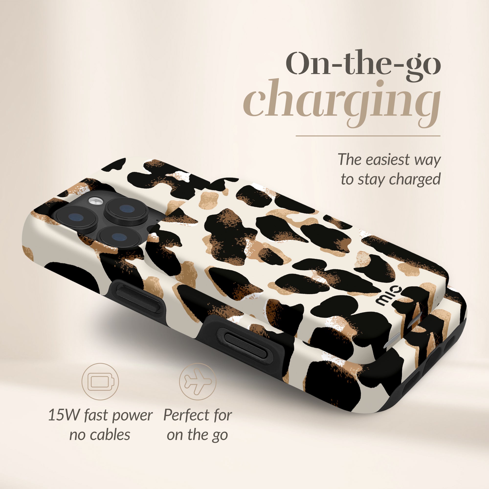 Mio By Mobilize Mio Powerbank 5000Mah With Double Sided Magsafe Compatibility  Leopard - Matt