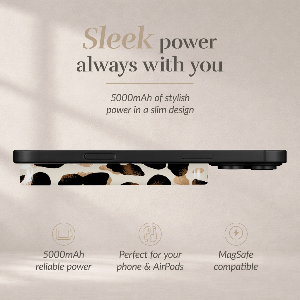 Mio By Mobilize Mio Powerbank 5000Mah With Double Sided Magsafe Compatibility  Leopard - Matt