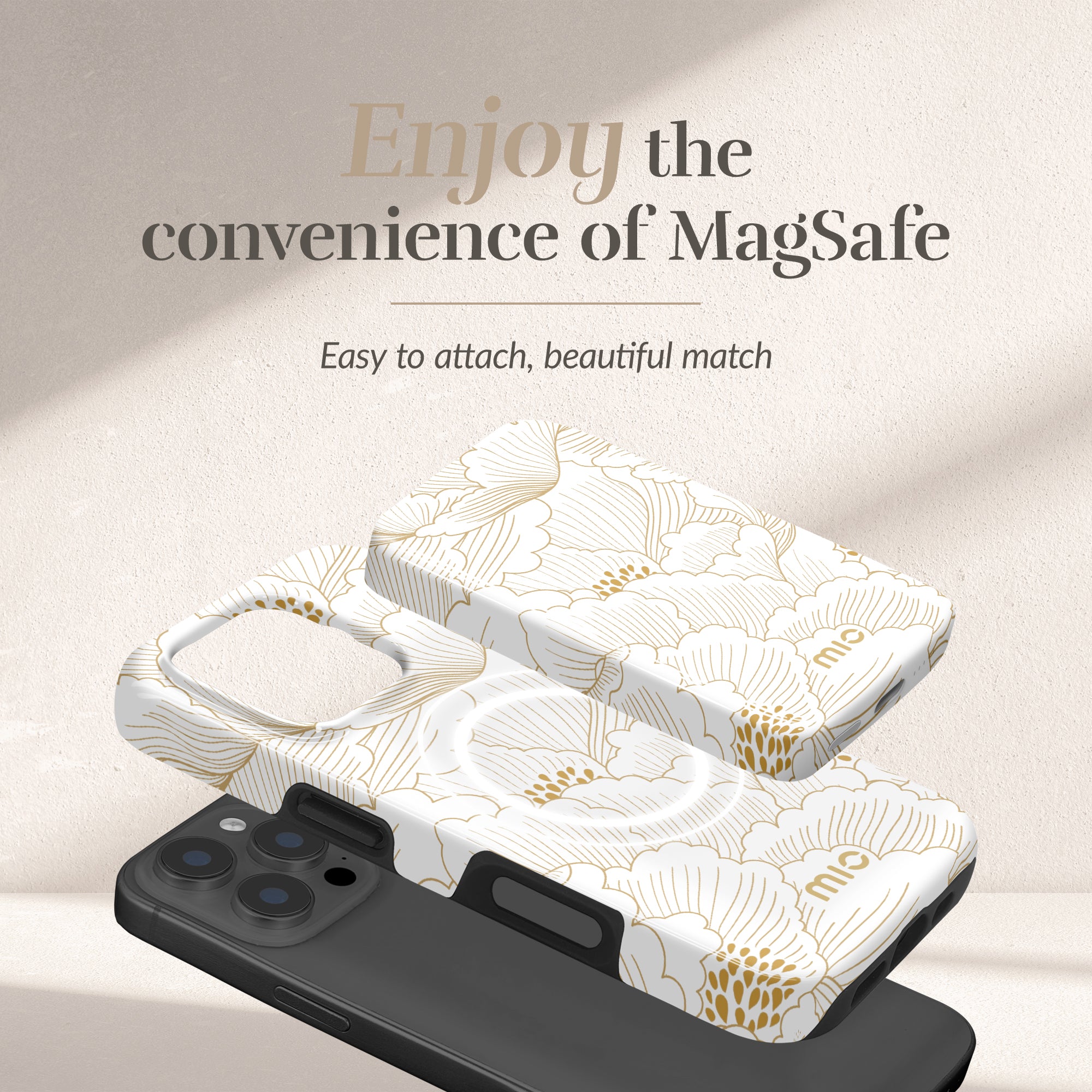 Mio By Mobilize Mio Powerbank 5000Mah With Double Sided Magsafe Compatibility White Roses - Glossy