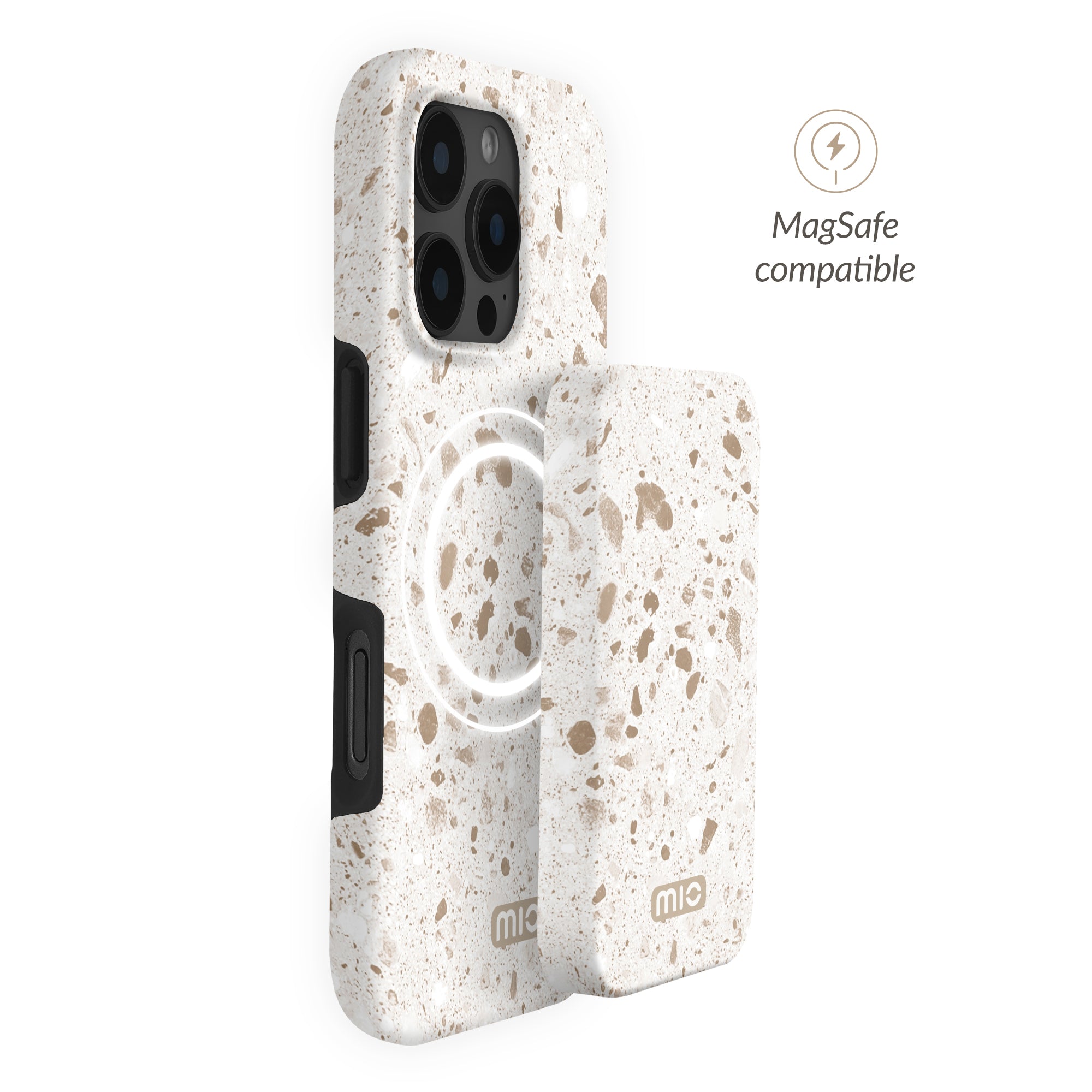 Mio By Mobilize Mio Powerbank 5000Mah With Double Sided Magsafe Compatibility Soft Terrazzo - Matt