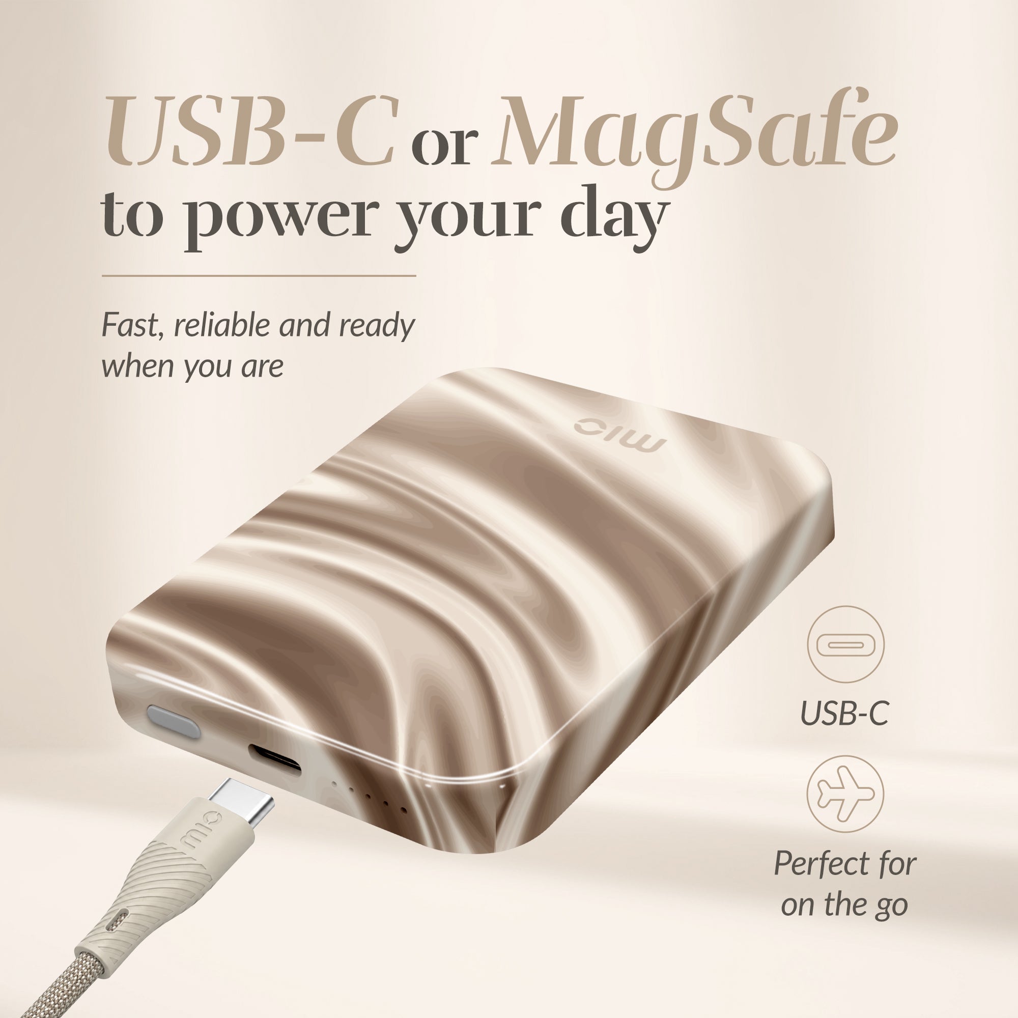 Mio By Mobilize Mio Powerbank 5000Mah With Double Sided Magsafe Compatibility Silky Dreams - Glossy