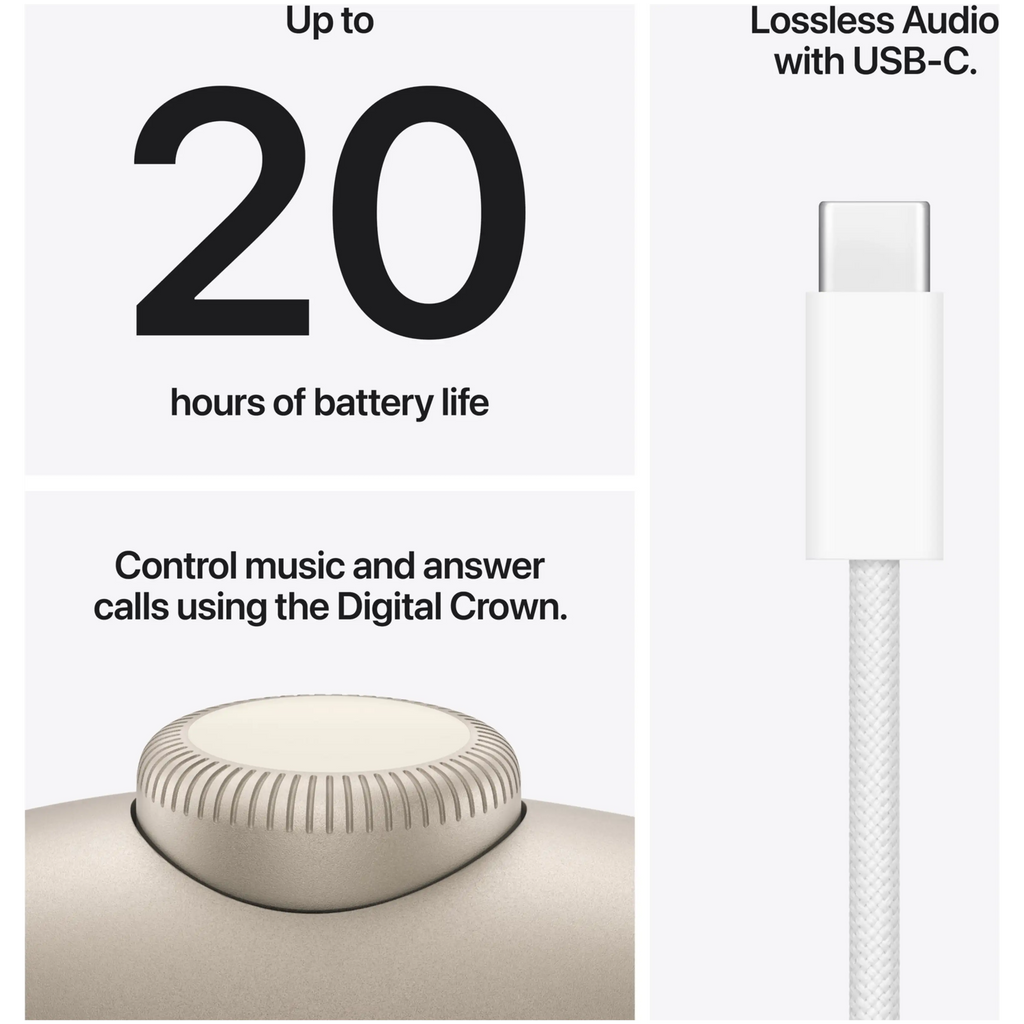 APPLE AirPods Max 2 Over-ear Draadloze hoofdtelefoon Met Noise-cancelling Starlight
