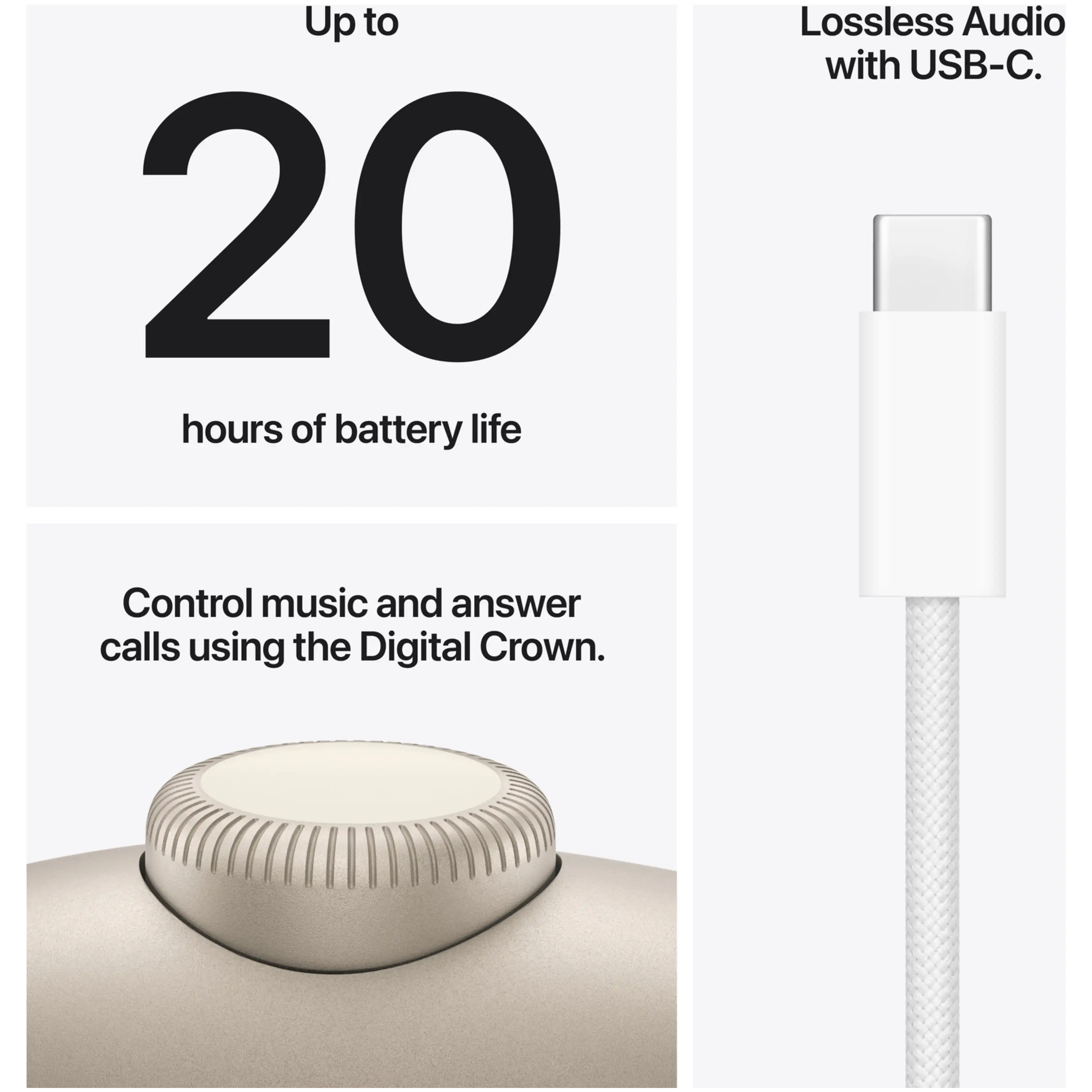 APPLE AirPods Max 2 Over-ear Draadloze hoofdtelefoon Met Noise-cancelling Starlight